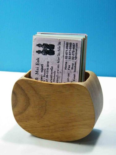 HAND CRAFTED WOODEN BUSINESS CARD HOLDER No.02