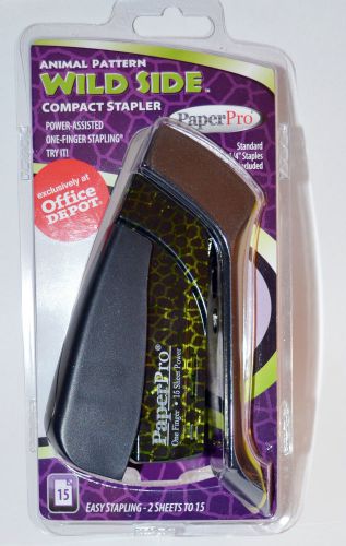 Paperpro compact stapler - green/black - animal pattern wild side - new in pkg for sale
