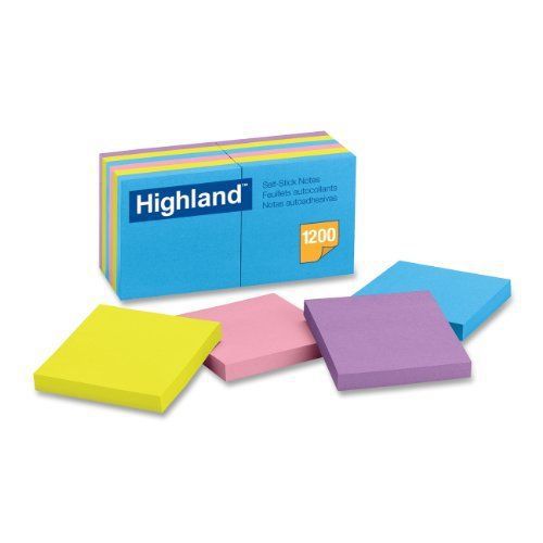 Highland Bright Self-stick Removable Note - Self-adhesive, (6549b)