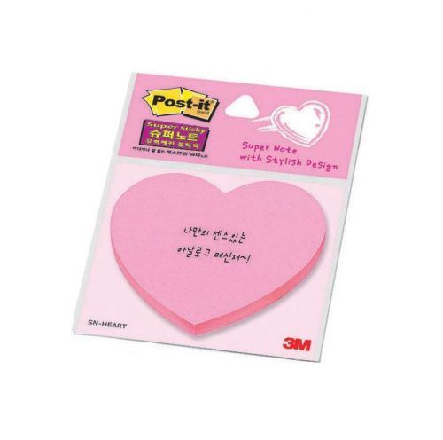 3M Post It Heart Shaped Sticky Note Pink 76mm*76mm FREE SHIPPING