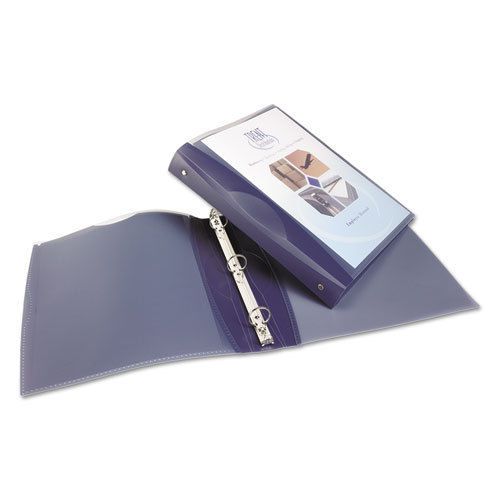 Silhouette View Flexible Binder with Round Rings, 1&#034; Capacity, Dark Blue