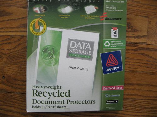 Avery Heavyweight Recycled Document Protectors - 50 Count - 8.5&#034; x 11&#034; Sheets