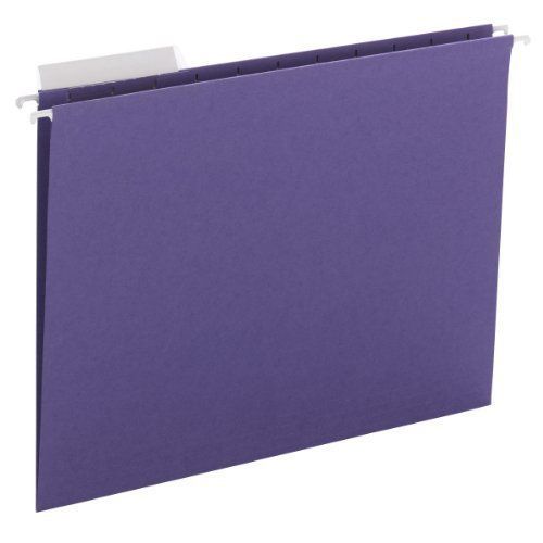 Smead 64023 Purple Hanging File Folders - Letter - 8.50&#034; X 11&#034; - 1/3 Tab Cut -