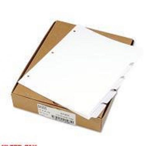 84300 80000 Series Blank 1/5-tab Divider Set Letter White 25 Sets/box