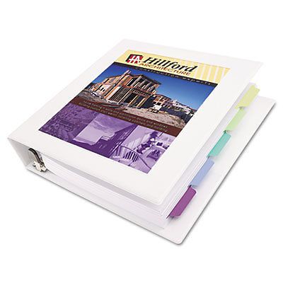 Framed View Binder with One Touch EZD Rings, 3&#034; Capacity, White