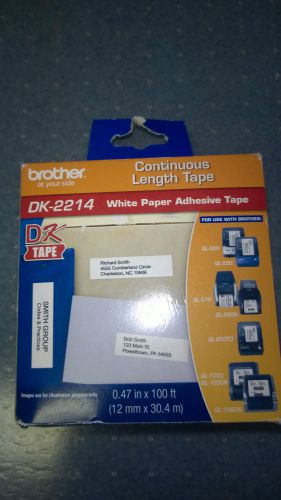 Brother dk-2214 continuous length tap (100 feet, 0.47 wide) new for sale