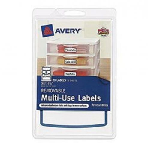 Avery Removable Labels Multi Use Blue Border 20 Count Pack 3 3/4&#034; X 1 1/4&#034; 41446