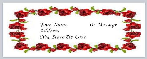 30 Roses Personalized Return Address Labels Buy 3 get 1 free (bo54)