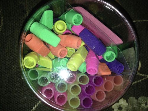Eraser Value Pack- Cap Erasers, Penicl Grips, Pink/Green Eraser- 68 Pieces