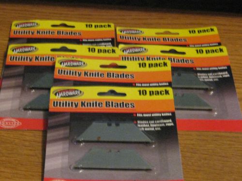 Heavy-Duty Utility Knife Blades,  SIX  10/Pack *60 blades* Free Shipping