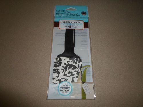 4 Martha Stewart Home Office ElastiNote Tags~6 1/4&#034; X 1 7/8&#034;, NEW IN PACKAGE!