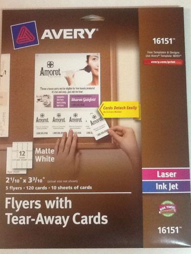 Avery® Flyers With Tear-Away Note Cards, 8 1/2&#034; x 11&#034;, White, Pack Of 120 Cards