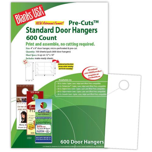 Pre-cuts standard door hangers - 600 count for sale