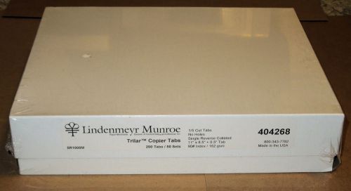 Lindenmeyr Munroe Trilar Tabs 250 Tabs 50 Sets 1/5 Cut Single Reverse Collated