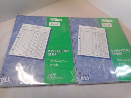 NEW Tops Two 2-Pack Total 200  Inventory Sheet 3478 Made in USA