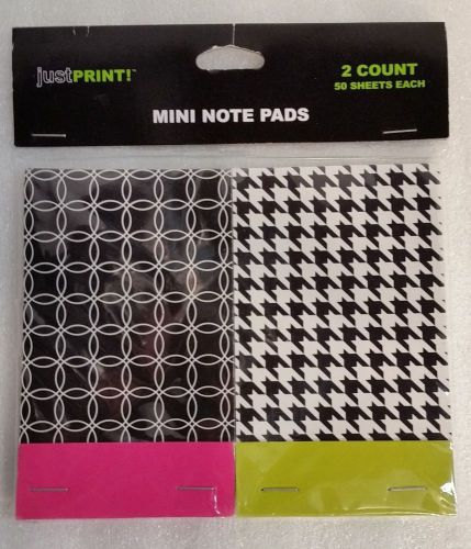 JUST PRINT IT ~  Mini Note Pad ~ 2 pack ~ 50 sheets each