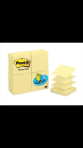 3M Post-it 3 x 3 inch Pop-up Note Refills  Canary Yellow  100 Sheets  24 Pack (3