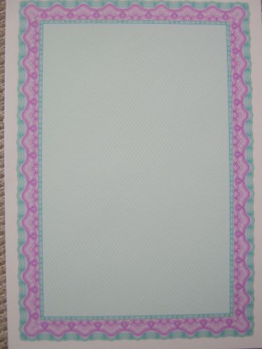 10 Sheets A4 115gsm Quality Certificate Printer Paper, Shell Turquoise &amp; Purple