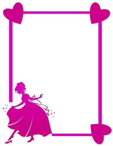 25 SHEETS PRINCESS SILHOUETTE PAPER For Printers, Craft Projects, Invitations