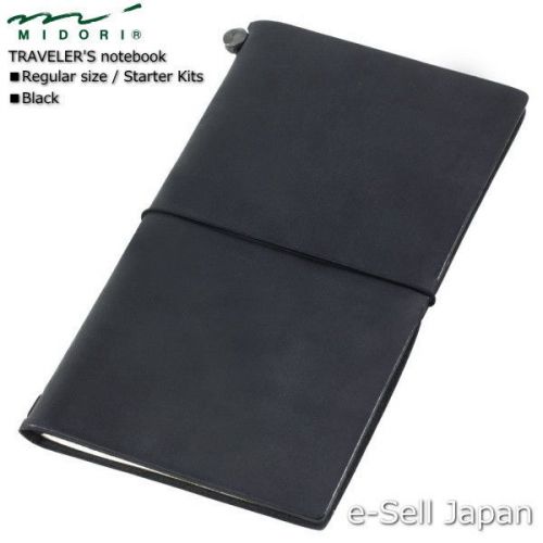 MIDORI TRAVELER&#039;S notebook / Regular size Black / Model number #13714006