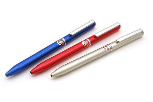 Pilot Hi-Tec-C Slims 2 Colors Ink 0.4 mm Gel Ink Multi Pen Silver Body