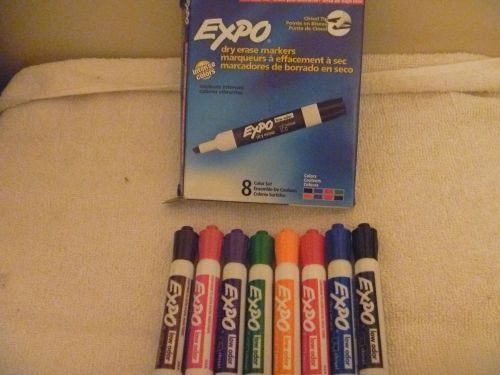 Expo Original Dry-Erase Markers, Chisel Tip, Assorted Colors, 8/Pack