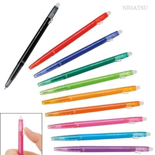 F/S NEW PILOT Frixion Slim 0.38mm 10 colors Set from JAPAN