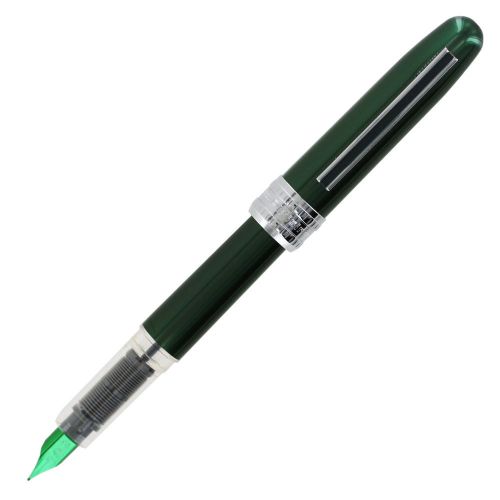Platinum Plaisir Fountain Pen, Green Barrel, Fine Point, Black Ink