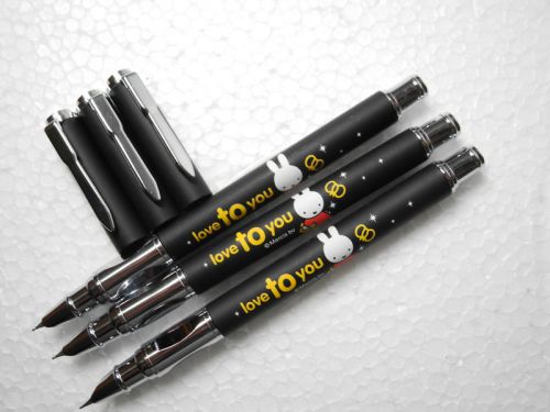 3PCS NEW Miffy fountain pen fine nib Black