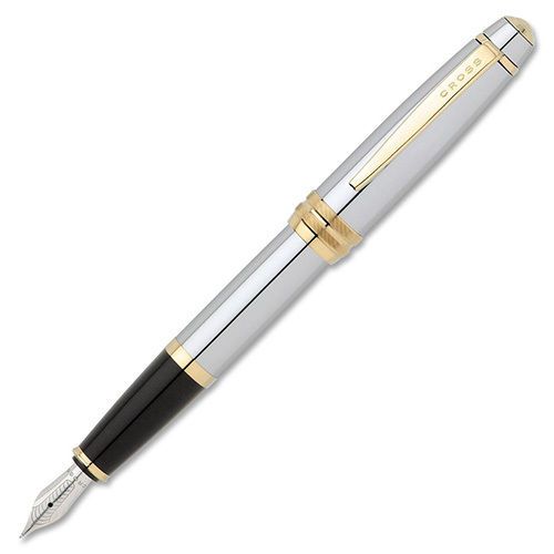 A.t. cross company bailey executive-styled chrome fountain pen black ink for sale