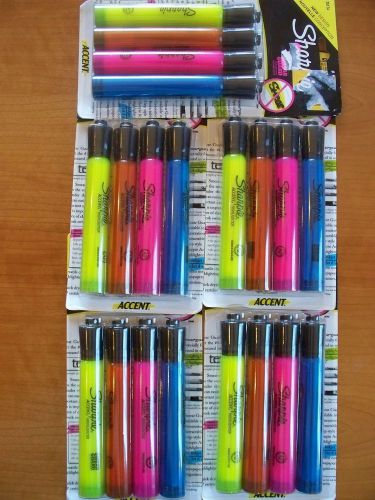 20 ea Sharpie Highlighters (4 Colors) w/ Smear Guard