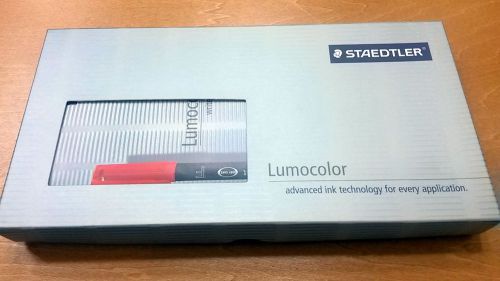Staedtler Lumocolor Set 1 Whiteboard &amp; 1 Permanent Markers Black Medium NIB CDs