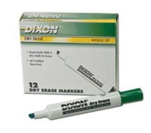 Dixon ticonderoga dry erase marker wedge tip green for sale