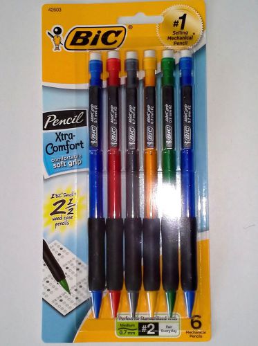 Bic Matic Grip Mechanical Pencils Xtra Comfort 0.7mm Medium 6 Pk MPGP6