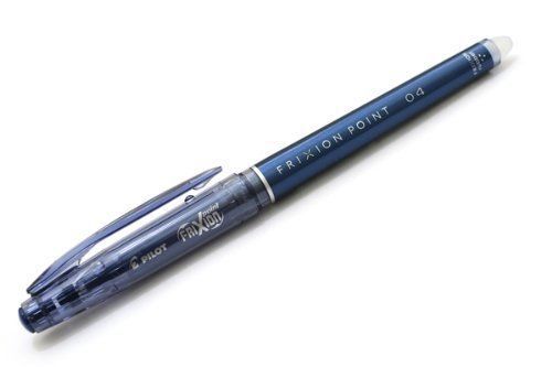 Pilot frixion point 04 gel ink pen - 0.4 mm - blue black for sale