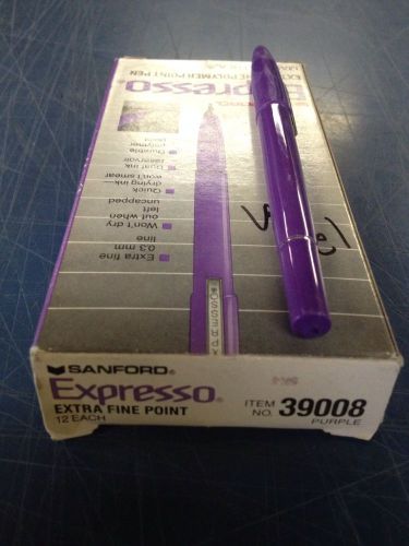 Qty 9 Sanford Purple Expresso Pens - 0.3mm Extra Fine Point #39008