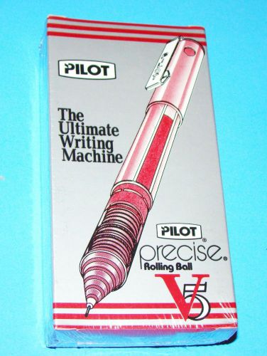 Lot of 12 Pilot Precise Rolling Ball V5 Red Pens Extra Fine Point NIP