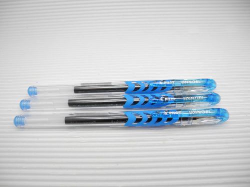 6pcs Pilot WINGEL 0.5mm Extra fine roller ball pen Light Blue(Japan)