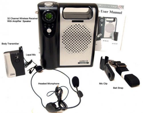 HISONIC HS210 20W PORTABLE RECHARGEABLE PA 32 CH UHF w/ WIRELESS MIC
