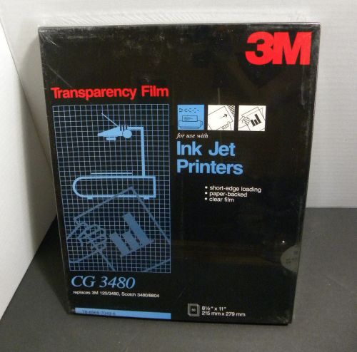 3M CG3480 Transparency Film For Inkjet Printers 50 Count NEW Sealed