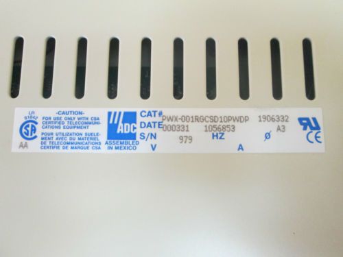 ADC POWERWORX PWX-001RGCSD10PWDP FUSE PANEL DUAL FEED Telecom Equipment Products