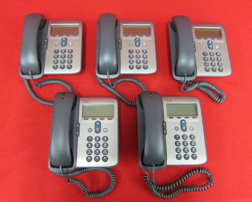 LOT[5]:  Cisco CP-7906G 7906 IP VoIP Business Phone w/ Handset (No Stand)  #97