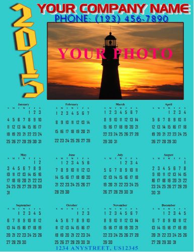 50 Copies of Custom PERSONALIZED Magnetic Photo CALENDAR 2015 4.25&#034;x5.75&#034;
