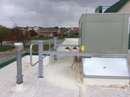 gaurd rail for hvac rooftop unit fall protection