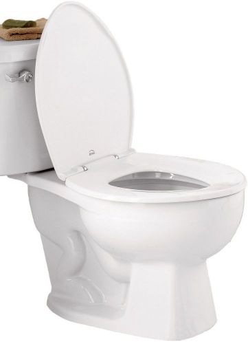 Plastic Paramount Elongated Toilet Seat Chrome Hinges White 1000cp000