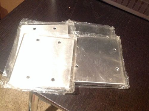2 Gang Blank Wall Plate STAINLESS STEEL Metal Cover SS