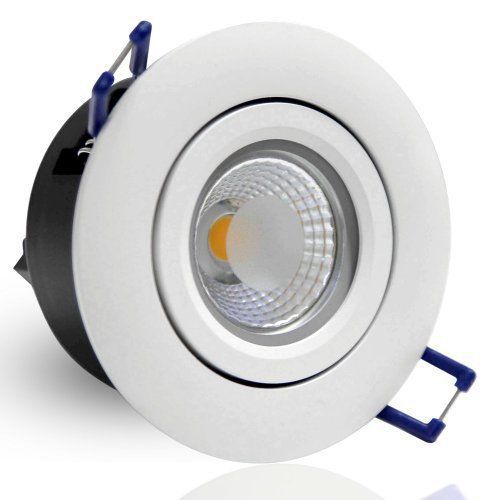 Directional 5W COB LED Recessed Lighting Fixture - 2800K Warm White LED Ceiling.