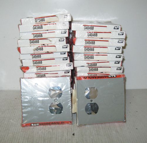 Lot of 31 Wiremold G4046B Combination Duplex Receptacle Telephone Cover Gray NEW
