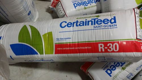 CertainTeed R-30x24&#034; Kraft faced fiberglass insulation LOT of 4 bags=352 sq ft