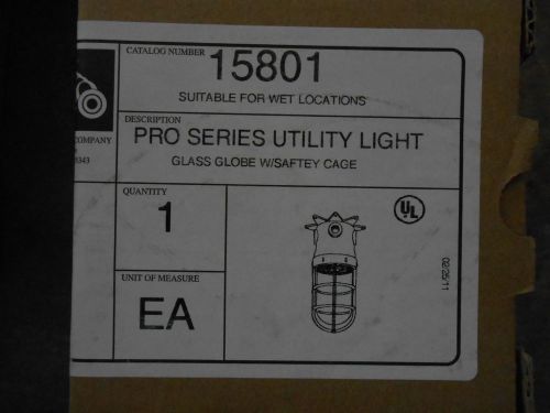 EPCO 15801 PRO SERIES UTILITY LIGHT FIXTURE GLASS GLOVE WITH CAGE WET LOCATION